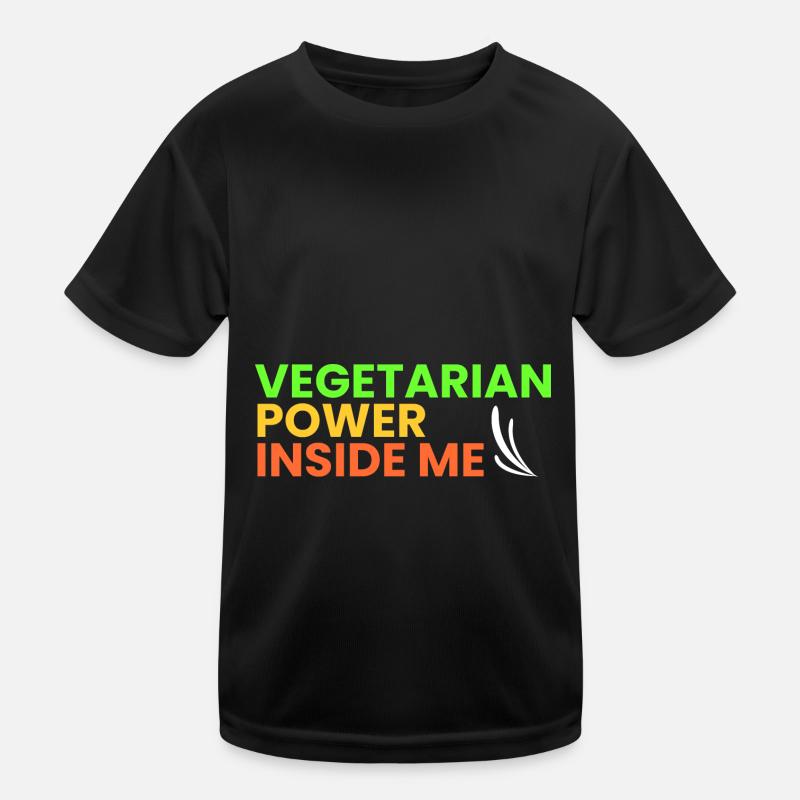 vegetarische Kraft in mir Kinder Funktions-T-Shirt
