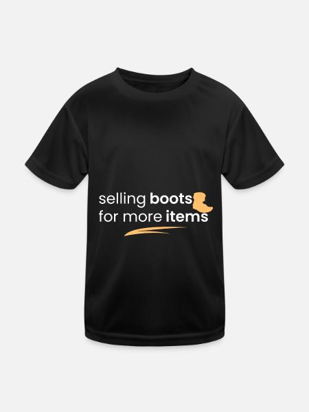 Verkauf von Stiefeln für weitere Artikel - Kinder Funktions-T-Shirt - Schwarz - Vorne
