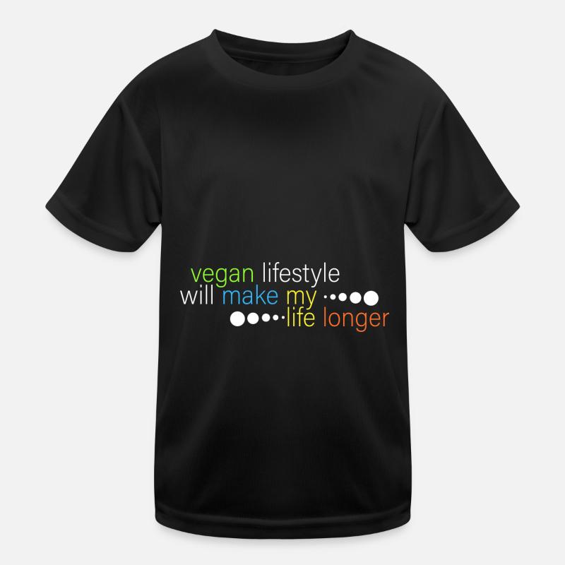 Vegan wird mein Leben länger machen Kinder Funktions-T-Shirt