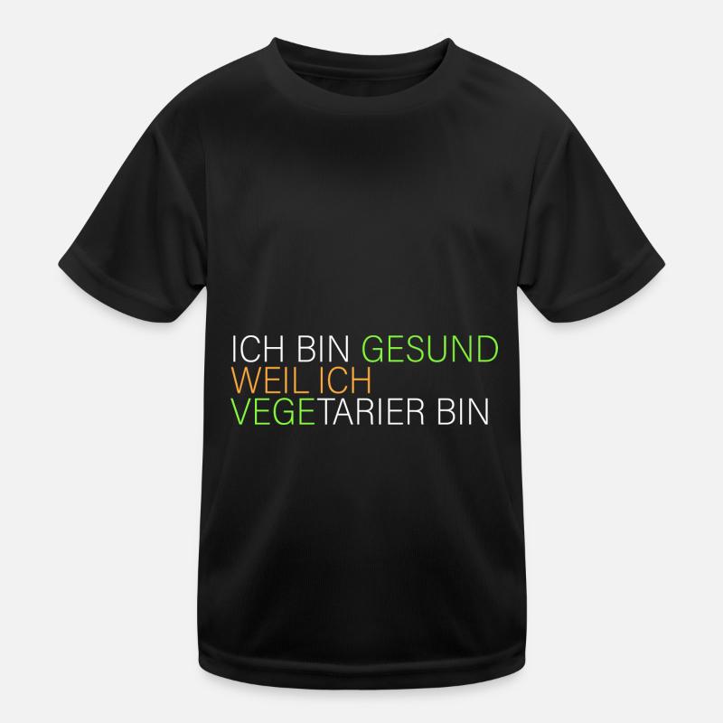 gesund weil ich Vegetarier bin Kinder Funktions-T-Shirt