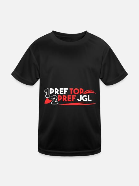 1. pref top 2. pref jgl - Kinder Funktions-T-Shirt - Schwarz - Vorne