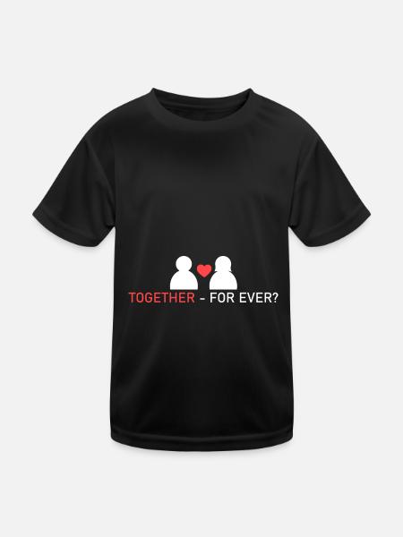 together - forever? - Kids Functional T-Shirt - black - Front