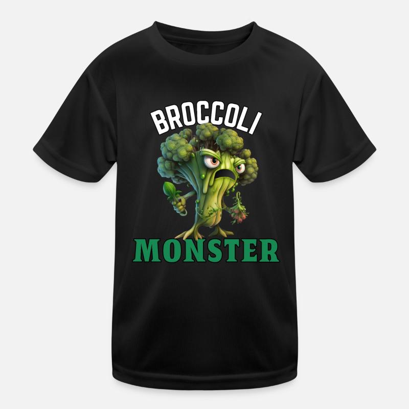Broccoli Monster Kinder Funktions-T-Shirt