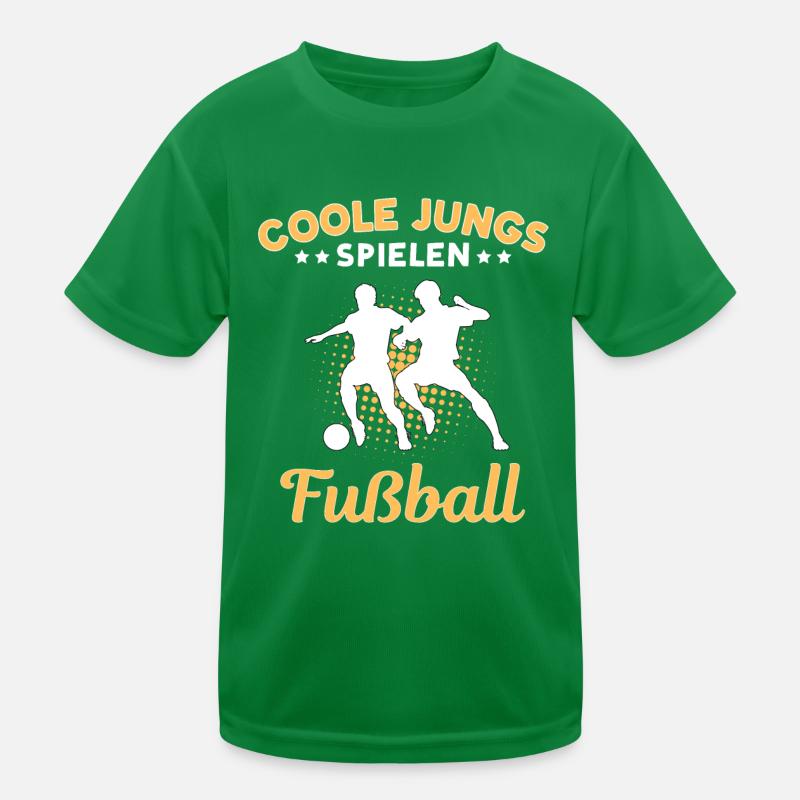 Cool Boys Playing Soccer Kids Functional T-Shirt