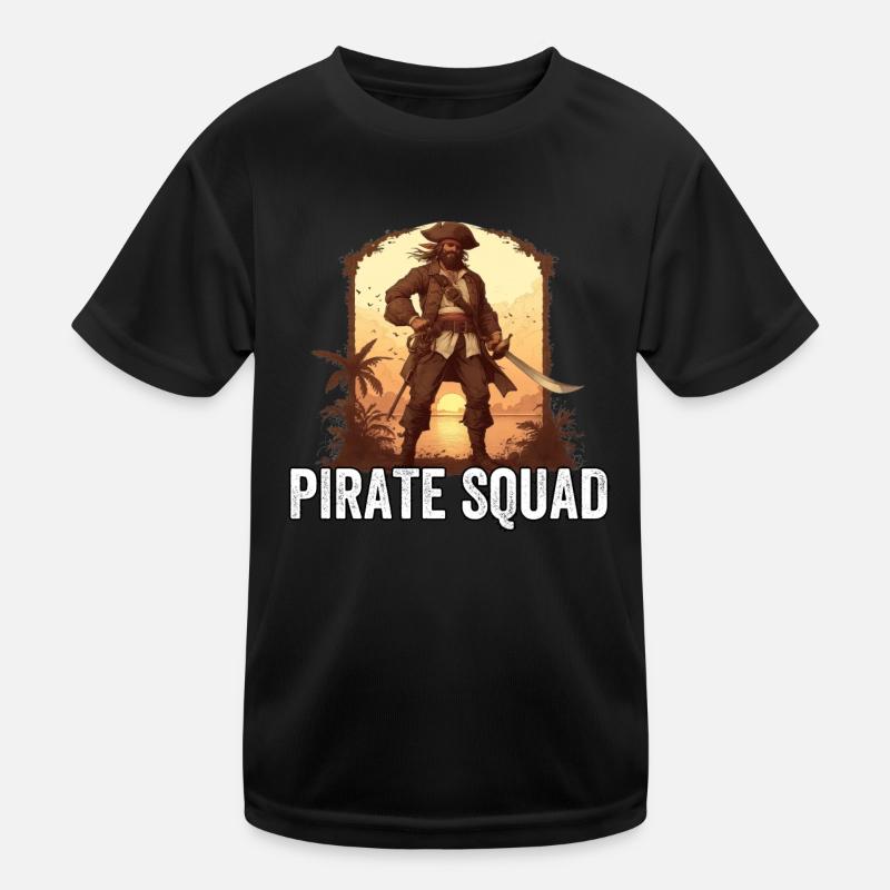 Pirate Squad - Pirate Design Kids Functional T-Shirt