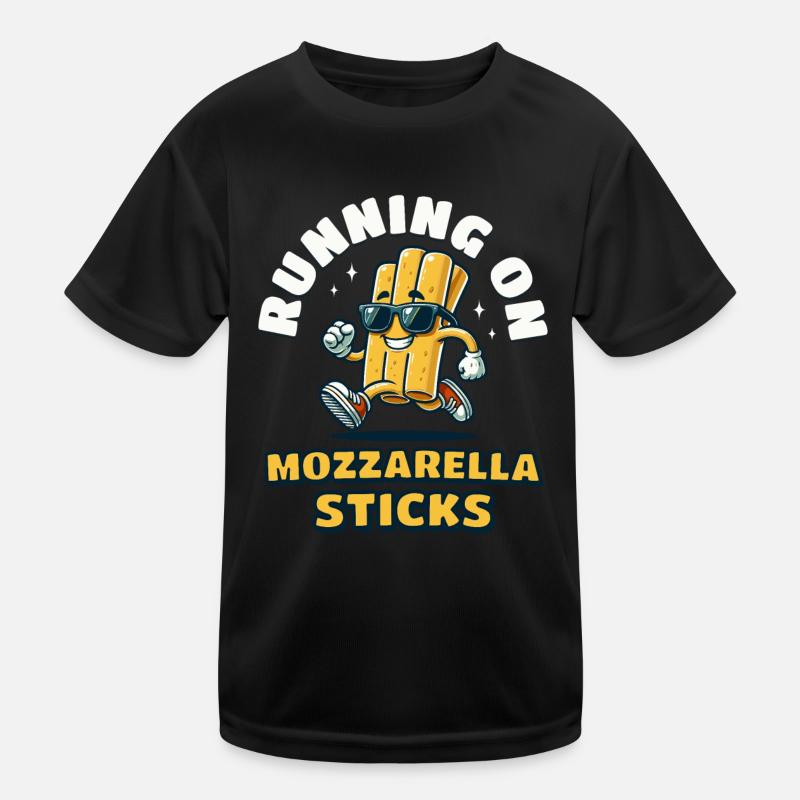 Running On Mozzarella Sticks Kids Functional T-Shirt
