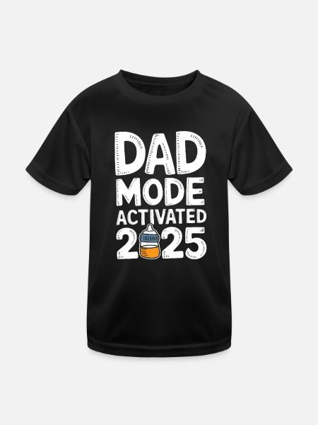 Mode papa activé 2025 - T-shirt sport Enfant - noir - Devant