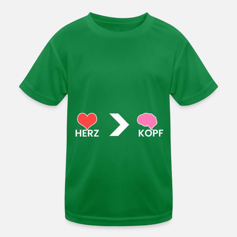 Herz > Kopf Kinder Funktions-T-Shirt