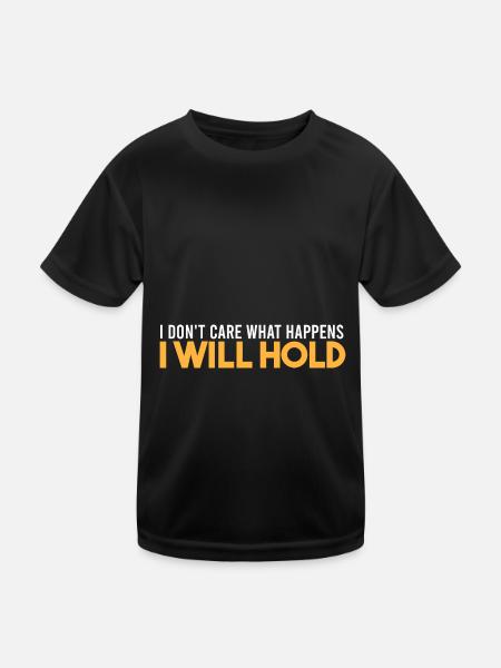 Ich werde halten - Kinder Funktions-T-Shirt - Schwarz - Vorne