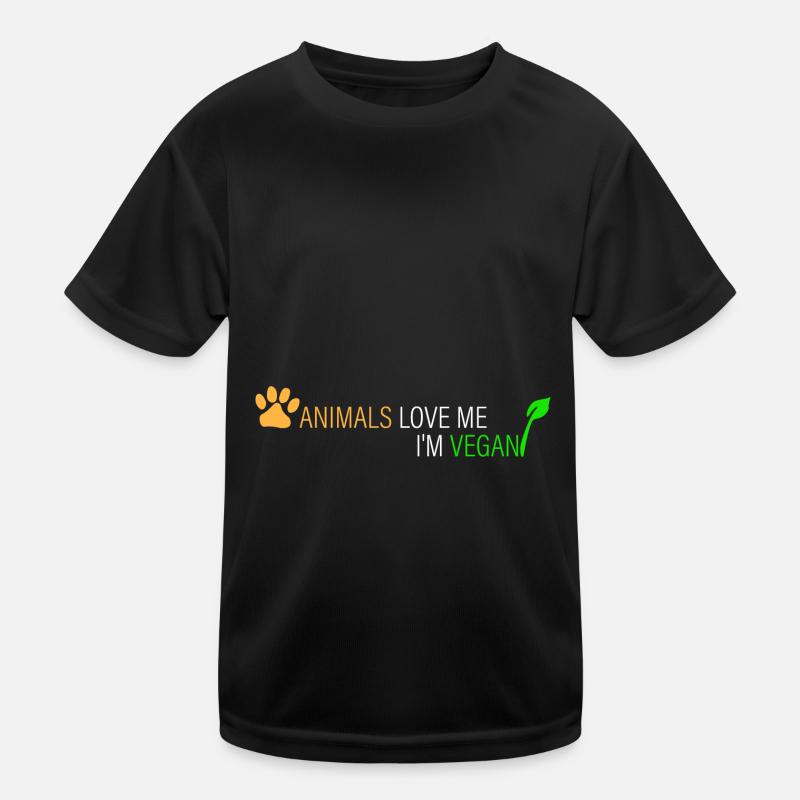 Les animaux m’aiment - Je suis végétalien T-shirt sport Enfant