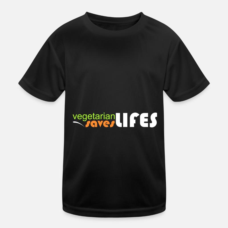 vegetarisch - rettet Leben Kinder Funktions-T-Shirt