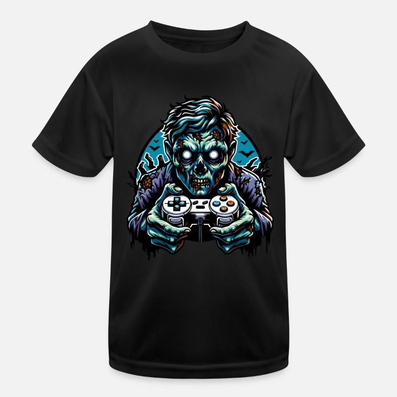 Zombie Gaming Controller - Kinder Funktions-T-Shirt - Schwarz