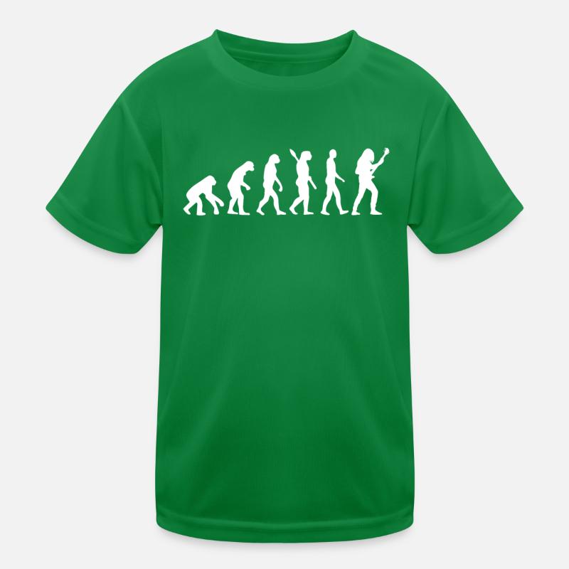Bassgitarre - Evolution des Menschen, Darwin Kinder Funktions-T-Shirt