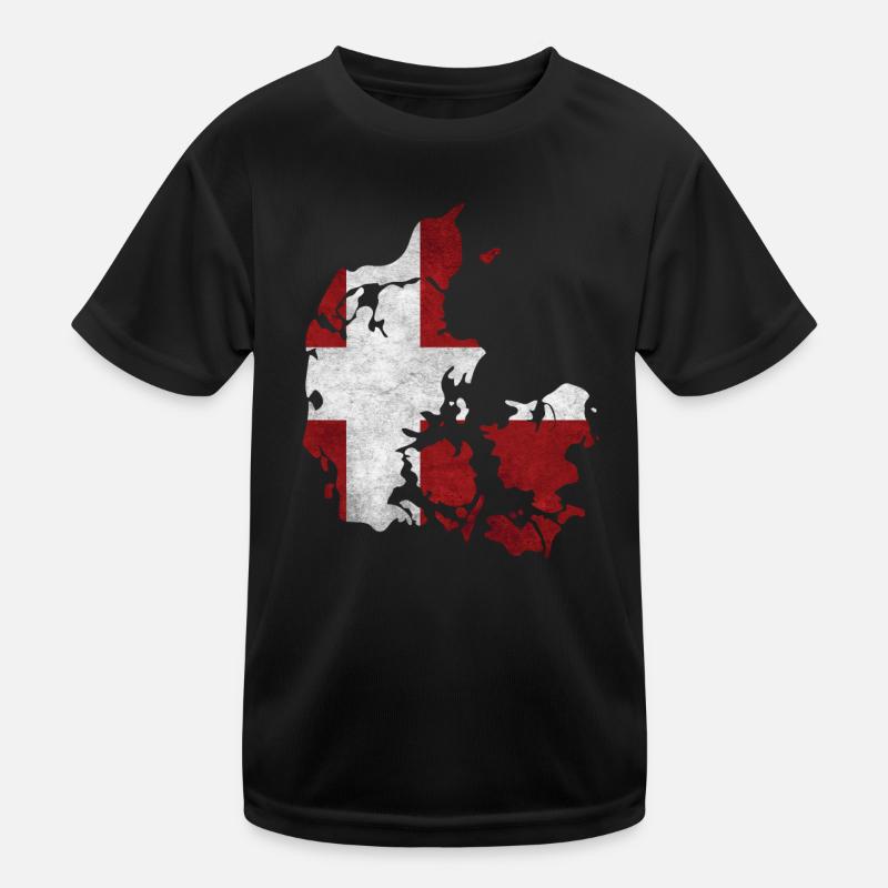 Danemark - frontière dans le drapeau national T-shirt sport Enfant