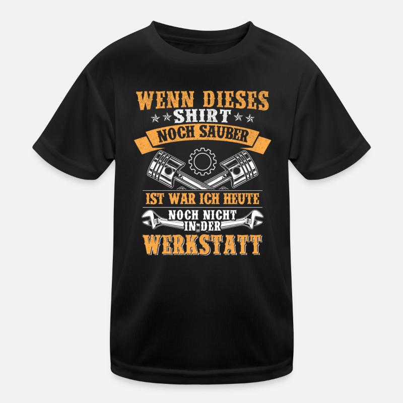 Werkstatt Schrauber Spruch Kinder Funktions-T-Shirt