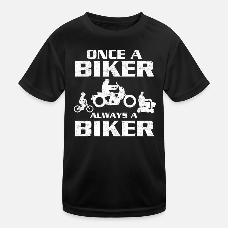Einmal Biker immer Biker Kinder Funktions-T-Shirt