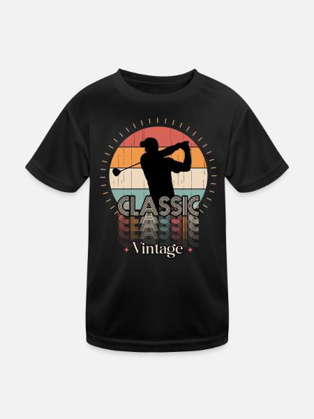 Vintage classic GOLF - T-shirt sport Enfant - noir - Devant