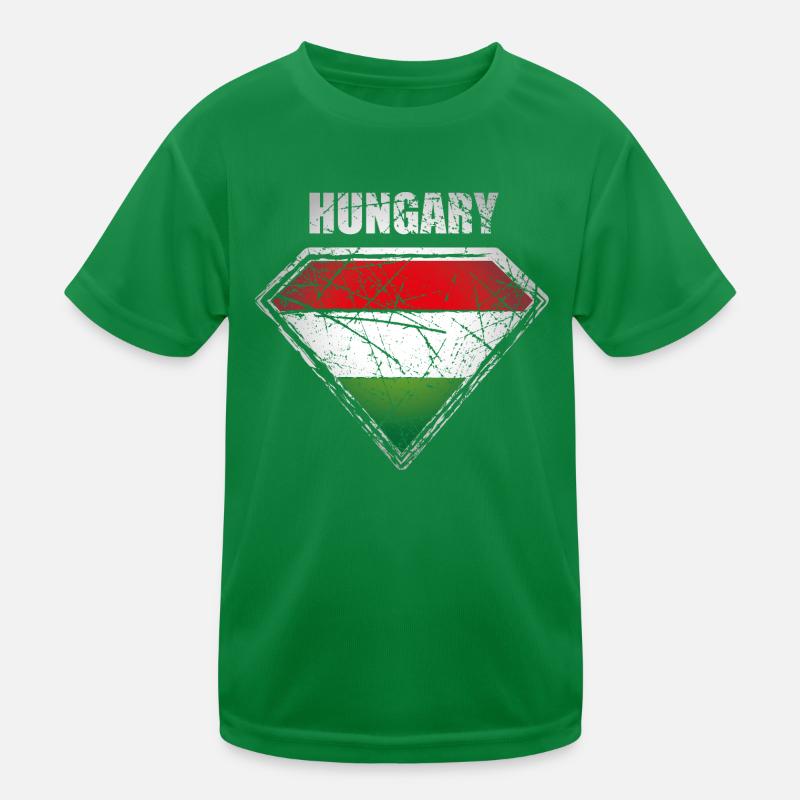 Ungarn Superheld Flagge ungarisches Symbol Kinder Funktions-T-Shirt