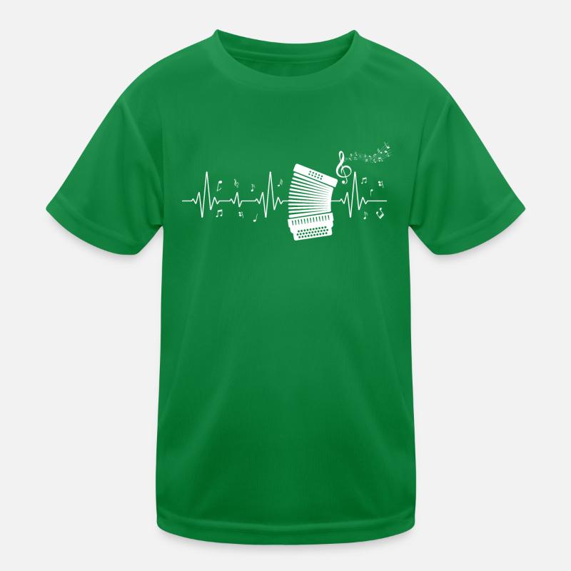 Palpitations du cœur Instrument Accordéon T-shirt sport Enfant