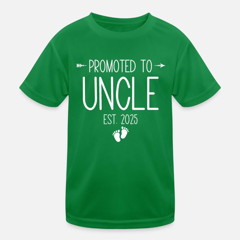 Promoted To Uncle Est. 2025 Kids Functional T-Shirt