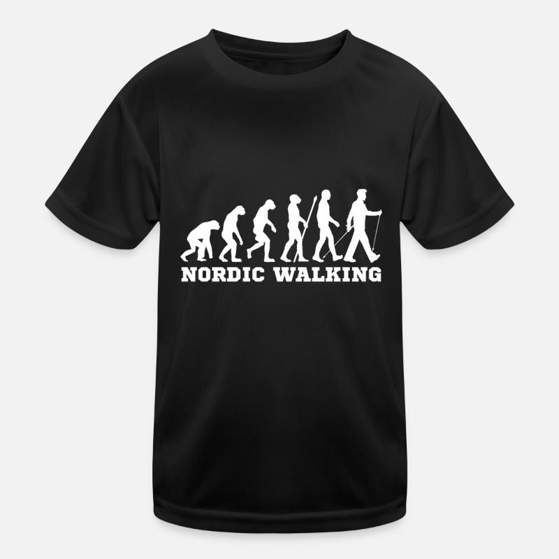 Evolution of Nordic Walking Kids Functional T-Shirt