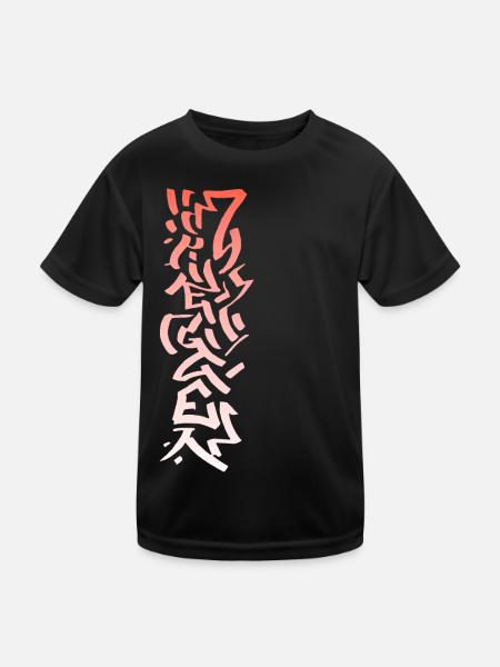Siegen Tattoo - Kinder Funktions-T-Shirt - Schwarz - Vorne