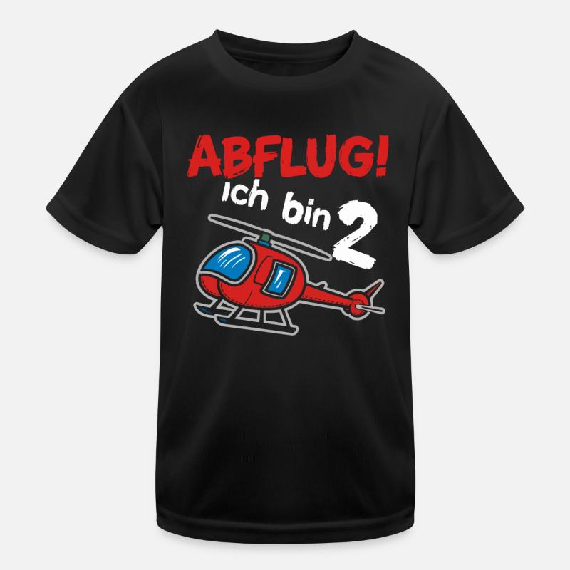 ABFLUG ich bin 2 Jahre Kinder Funktions-T-Shirt