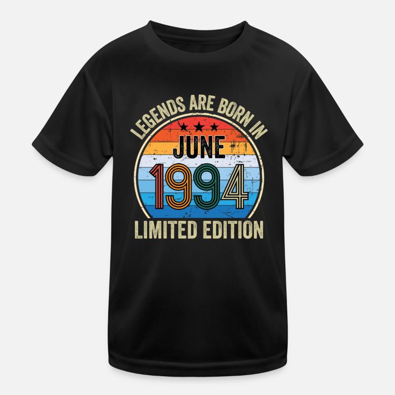 Legends Are Born In June 1994 Limited Edition Kids Functional T-Shirt