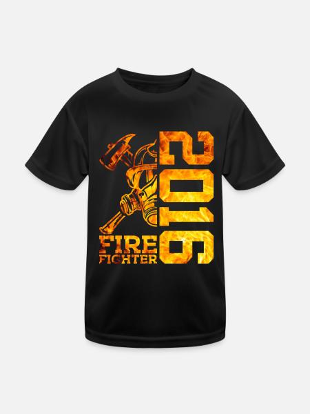 10E ANNIVERSAIRE DE LA BRIGADE DES POMPIERS 2016 - T-shirt sport Enfant - noir - Devant