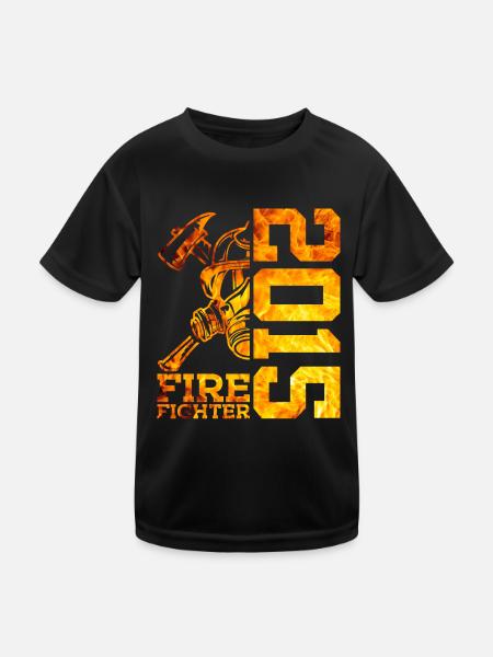 11E ANNIVERSAIRE DE LA BRIGADE DES POMPIERS 2015 - T-shirt sport Enfant - noir - Devant