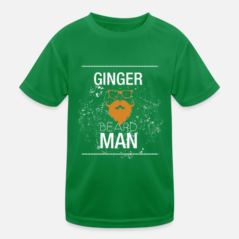 Ginger beard man Kids Functional T-Shirt