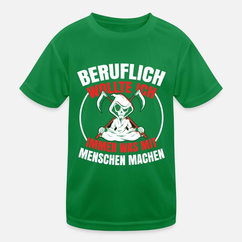 Sensenmann Comedy Tod Schnitter Knochenmann Kinder Funktions-T-Shirt