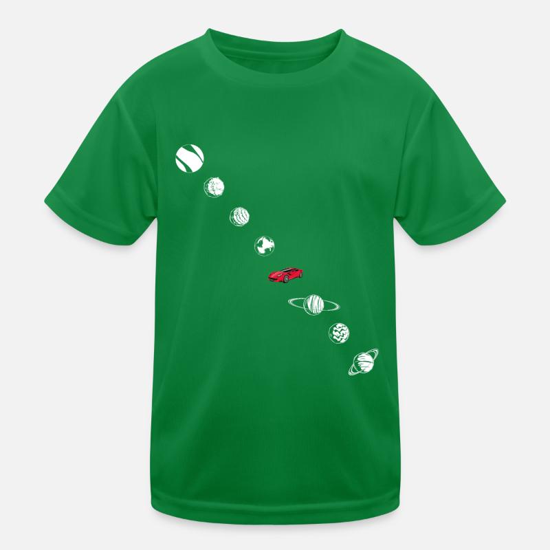 Tesla in Space Solar System SpaceX Kids Functional T-Shirt