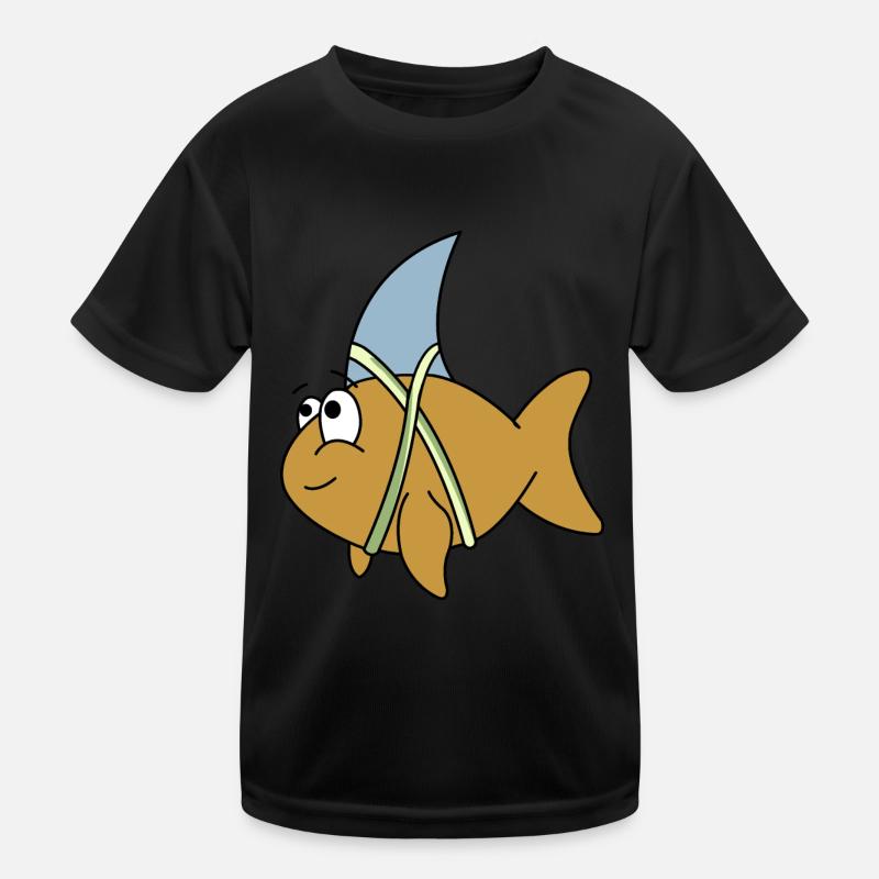 Fish with shark fin Kids Functional T-Shirt
