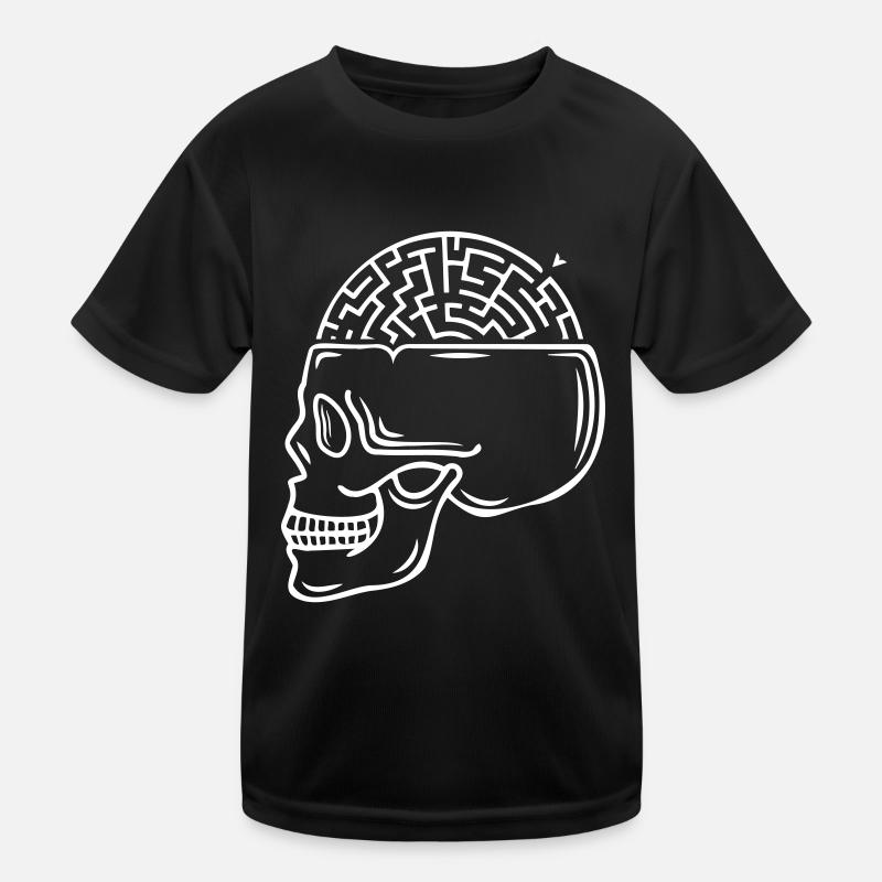Skull Maze-Brain Kids Functional T-Shirt