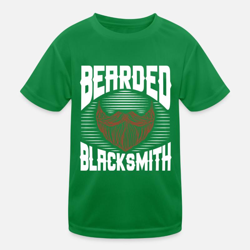 Bearded Blacksmith – Blacksmithing Beard Lover Kinder Funktions-T-Shirt