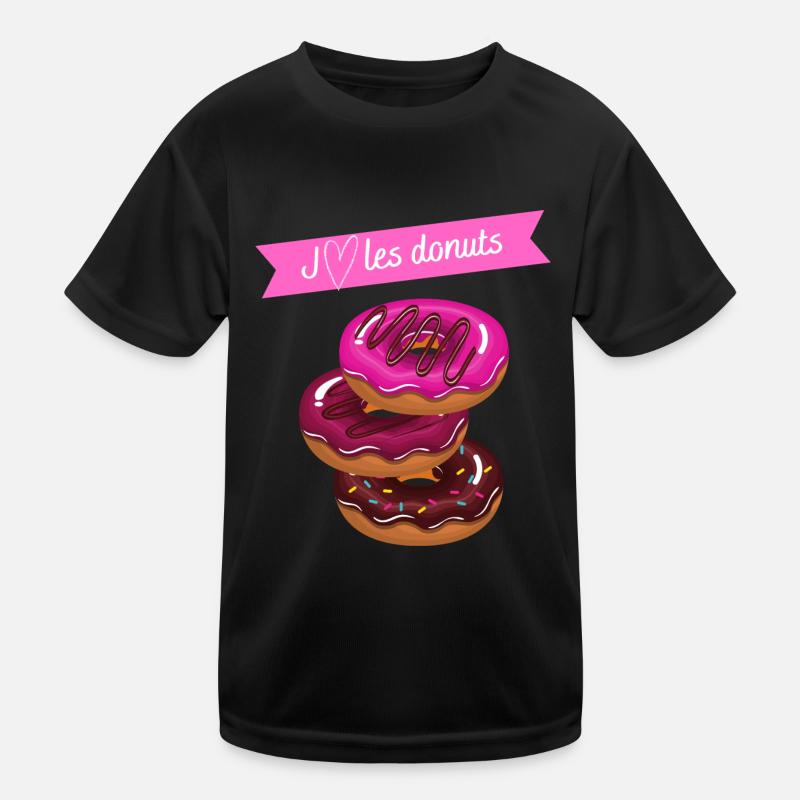 I Love Donuts T-shirt sport Enfant