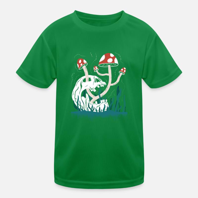 Crâne et champignons T-shirt sport Enfant