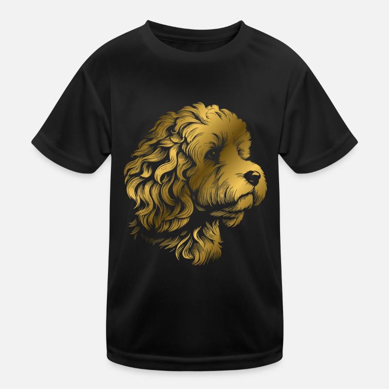Cockerpoo Cocker Épagneul Caniche Portrait, Dessin T-shirt sport Enfant