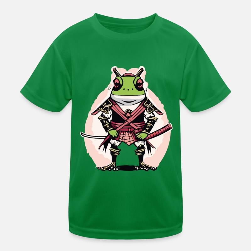 Frog Samurai Kids Functional T-Shirt