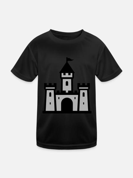 Château Symbole Château - T-shirt sport Enfant - noir - Devant