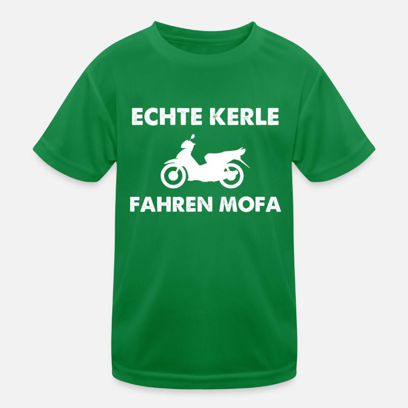 Echte Kerle Fahren Mofa Kinder Funktions-T-Shirt