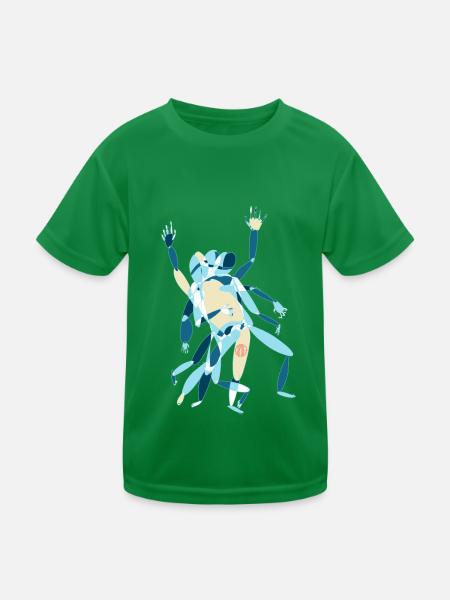 Personne abstractive#1 - T-shirt sport Enfant - vert - Devant