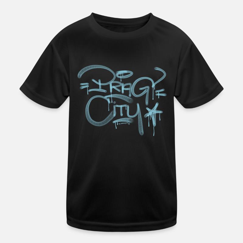 Prag City Graffiti Tag T-shirt sport Enfant