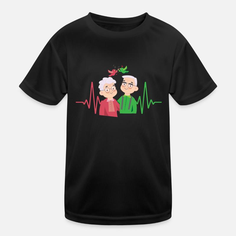 Senioren Herzschlag Pflege EKG Puls Kinder Funktions-T-Shirt