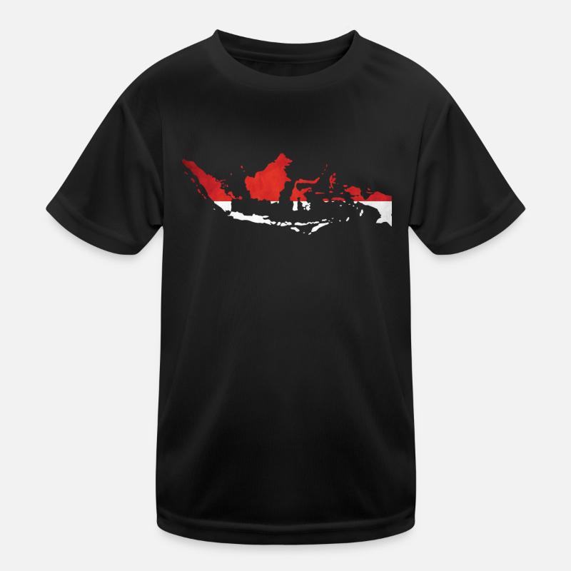 Indonesia - National border in national flag Kids Functional T-Shirt