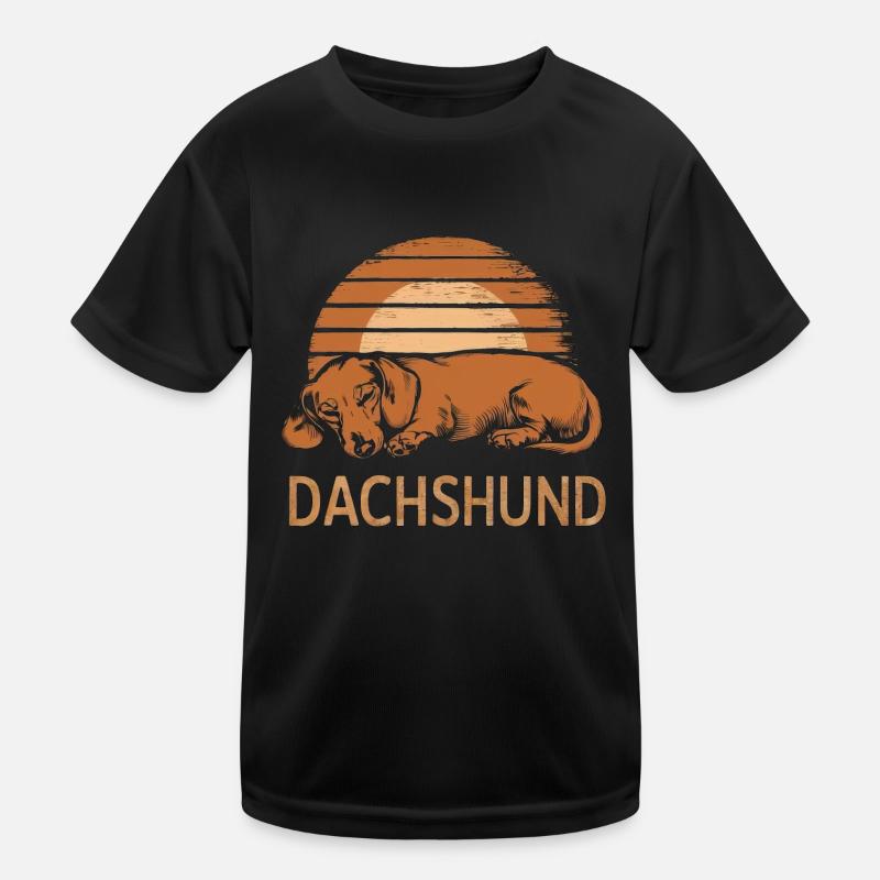 Teckel Vintage Sunset T-shirt sport Enfant