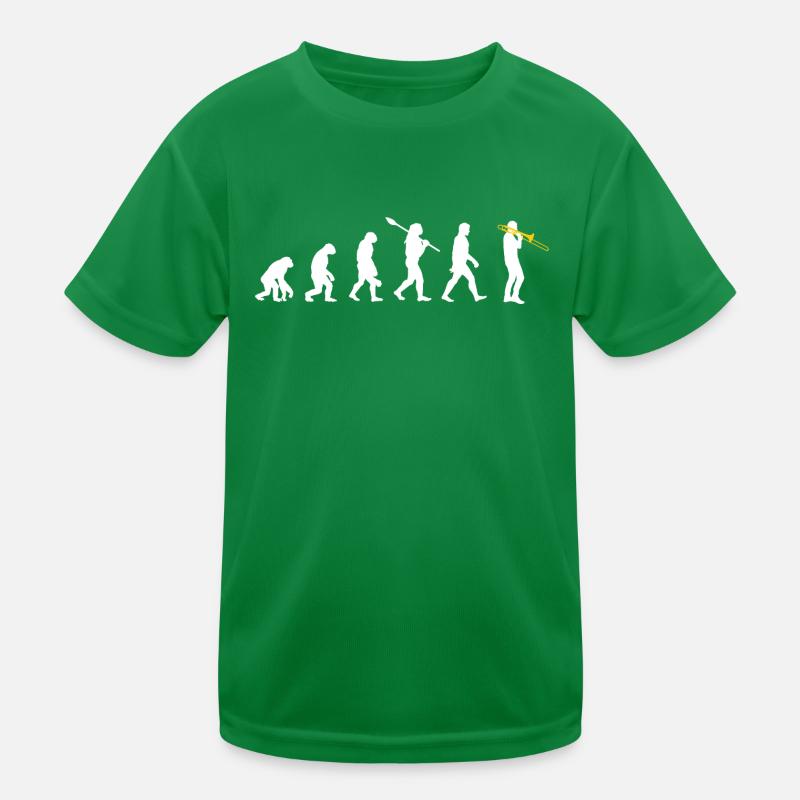 Posaune - Evolution des Menschen / Darwin Kinder Funktions-T-Shirt