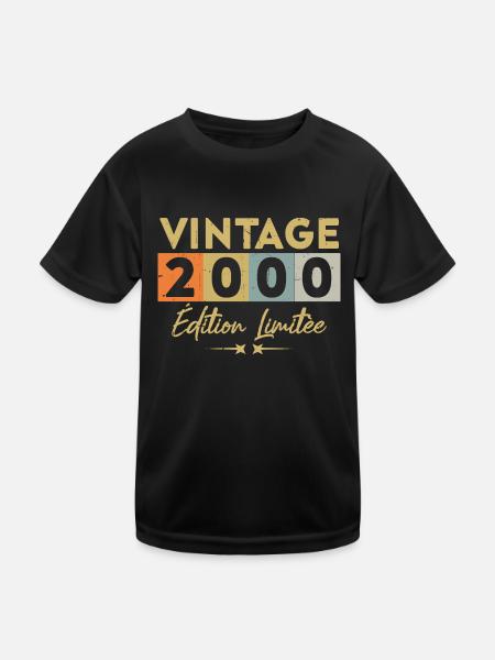 Vintage 2000 Édition Limitée - T-shirt sport Enfant - noir - Devant