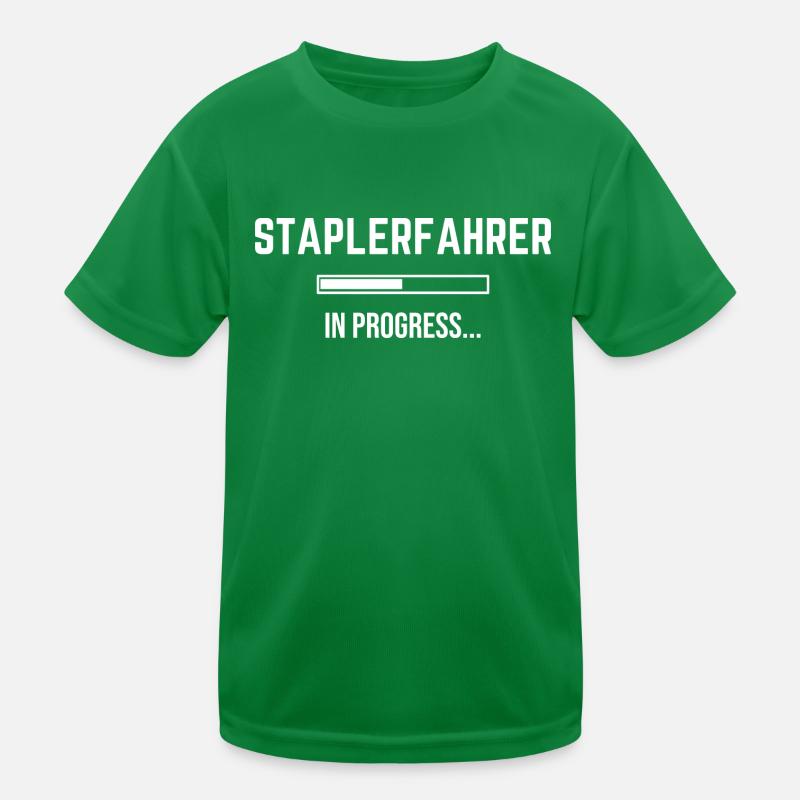 Staplerfahrer In Progress Kinder Funktions-T-Shirt